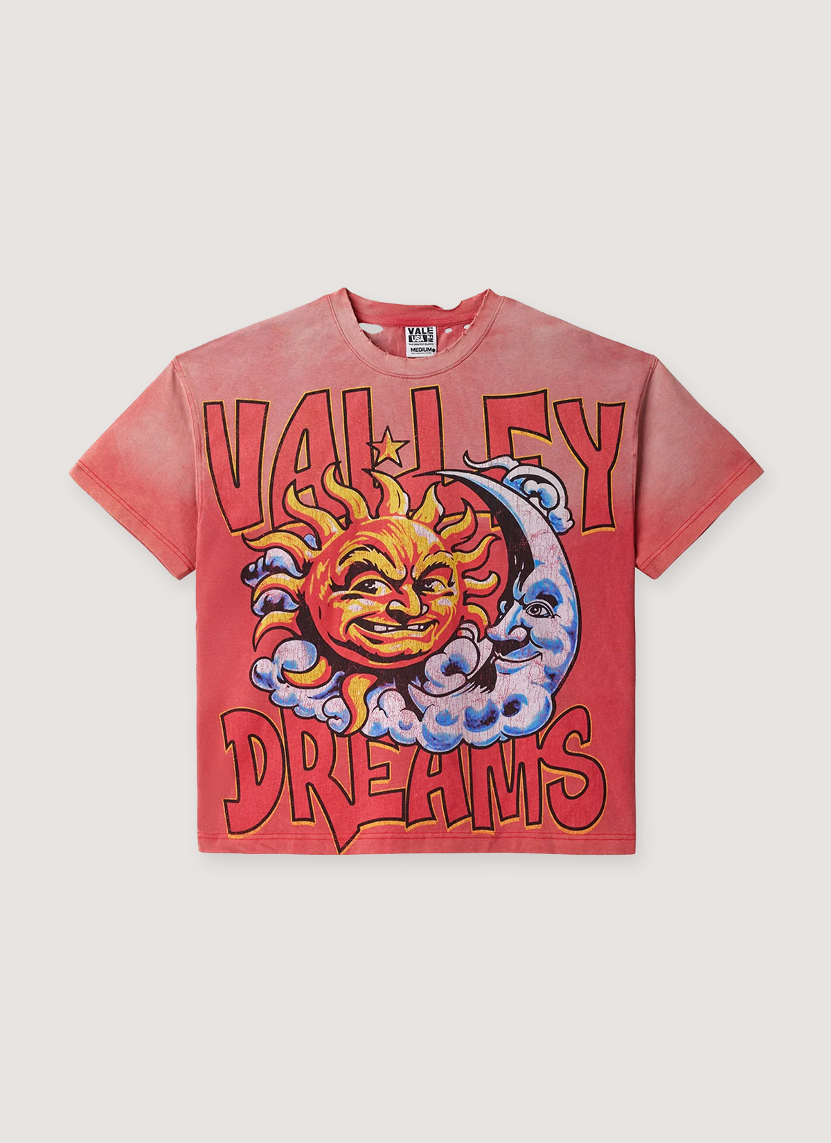 Vale Forever Thrashed Sun Tee Vintage Red