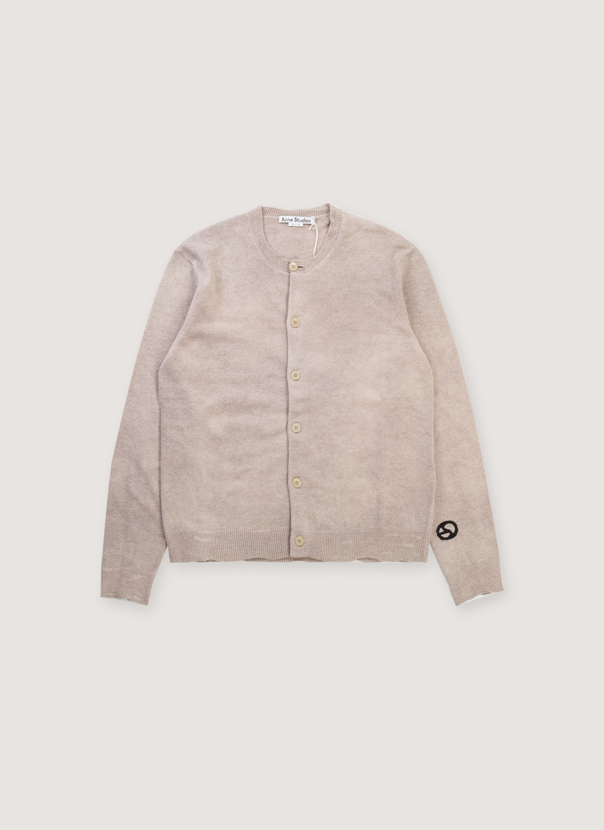 Acne Studios Wool Cardigan Vintage Beige Acne Studios Wool Cardigan Vintage Beige - Image 1 | Authenticated at Pieces Los Angeles