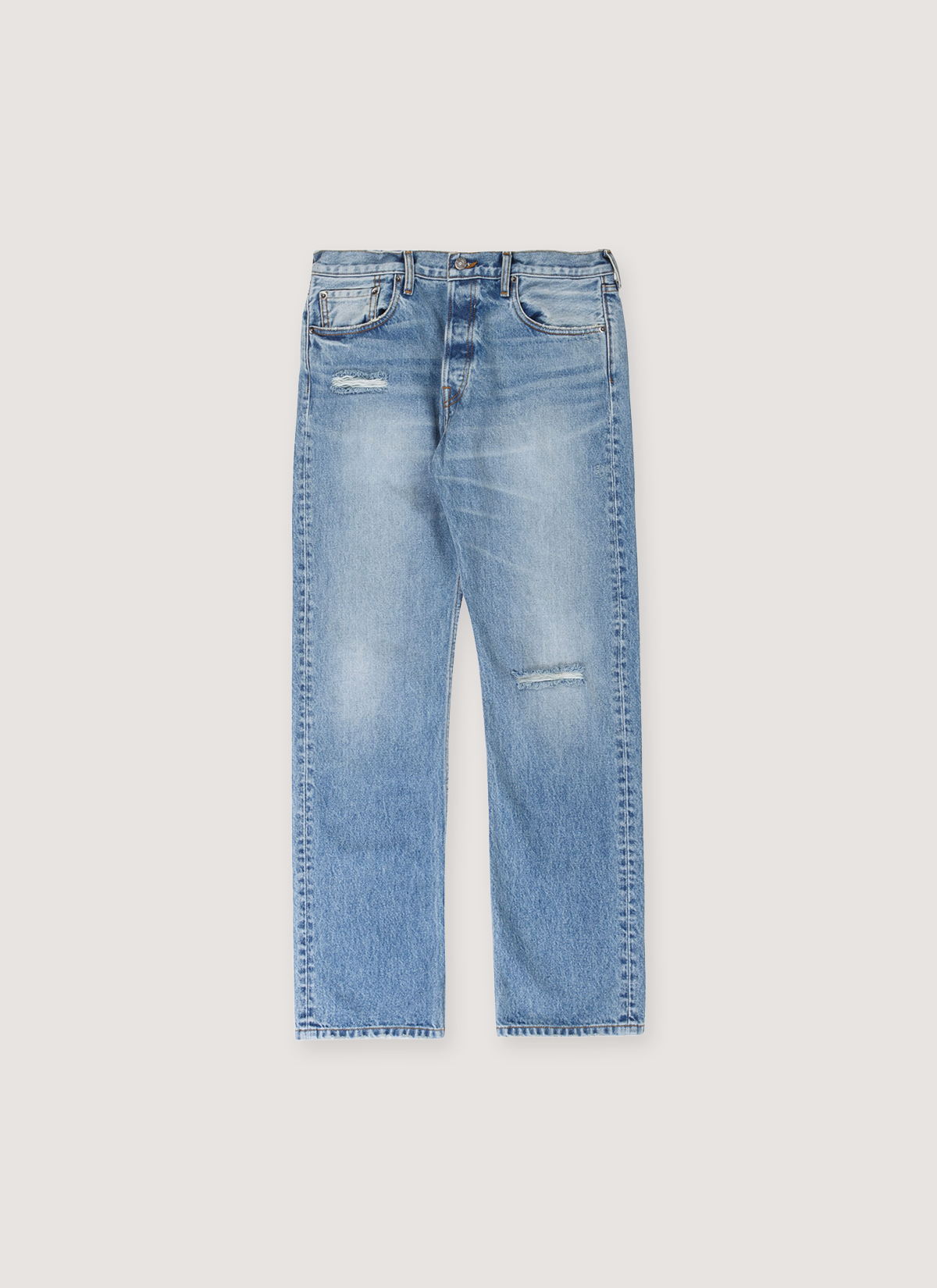 Pieces Alexander Denim Washed Indigo Blue Jeans front view