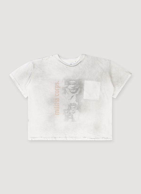 Awaited Militia Smiles Tee Dirty White Smiles Tee Dirty White - Authenticated T-shirts | Pieces Los Angeles