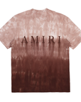 Amiri MA Logo Dip Dye Tee Brown