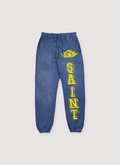 Saint Michael Angel Sweatpants Navy Gold Saint Michael Angel Sweatpants Navy Gold - Image 1 | Authenticated at Pieces Los Angeles