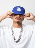 Pieces God vs. Devil Baseball Cap LA Blue Pieces God vs. Devil Baseball Cap LA Blue - Image 4 | Authenticated at Pieces Los Angeles