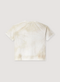 Vale Forever By Any Means Bling Tee Shirt Cream dirty, vintage, back view Vale Forever By Any Means Bling Tee Cream - Image 2 | Authenticated at Pieces Los Angeles