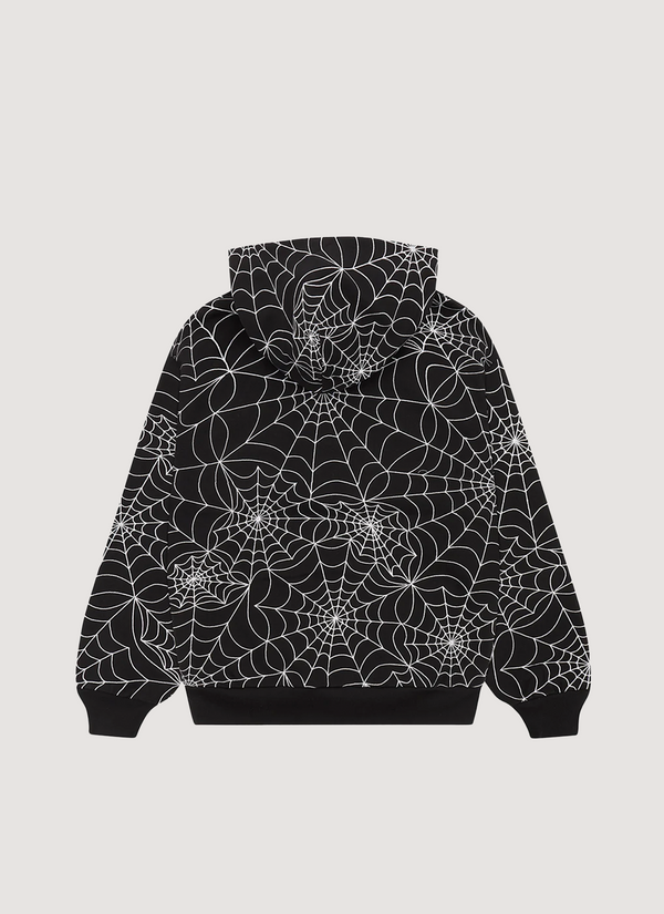 Sp5der Worldwide Embroidered AOP Sweatshirt Black alternate view - Shop at Pieces Los Angeles