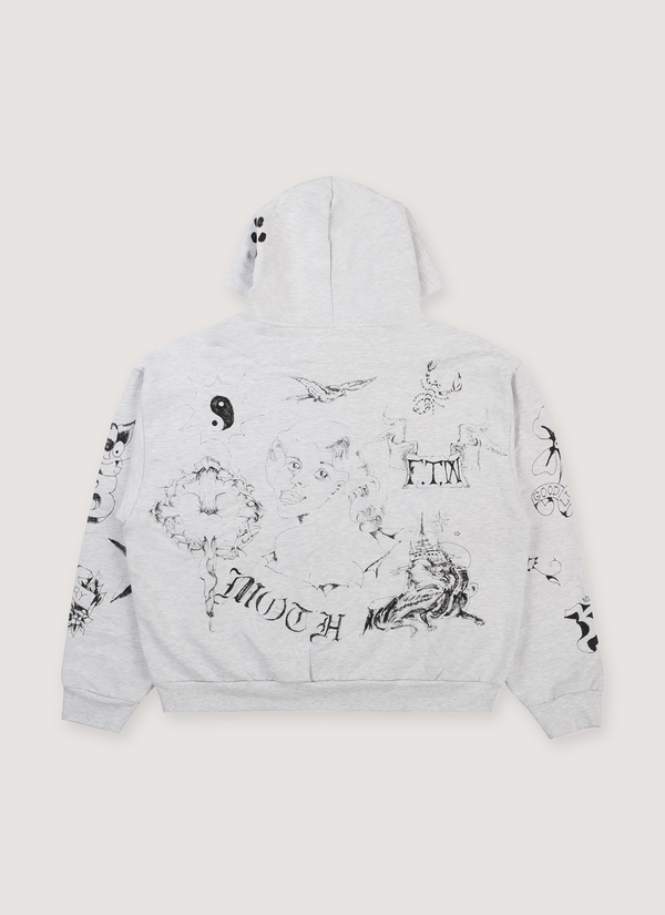 Basketcase Gallery Sailor Zip Up Sweatshirt Heather Grey alternate view - Shop at Pieces Los Angeles