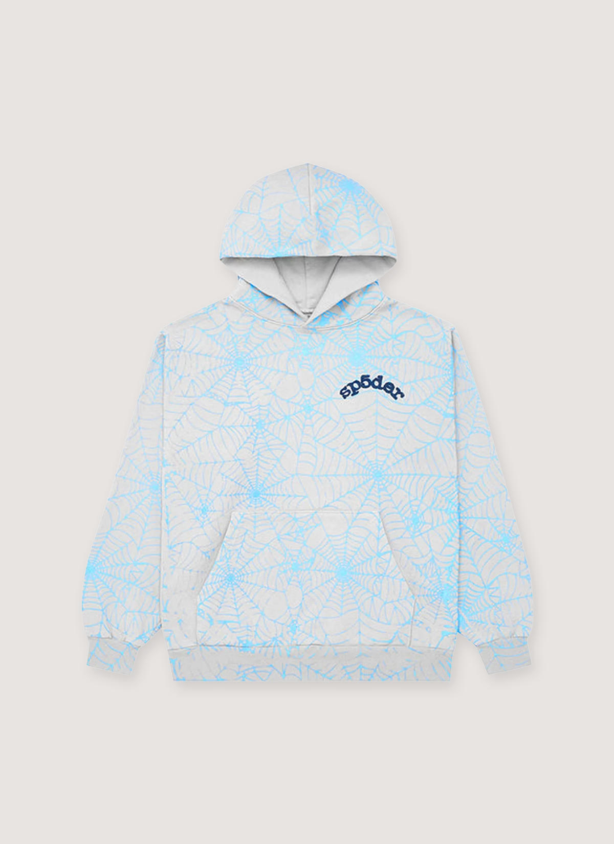 Sp5der Worldwide AOP Sweatshirt Grey Blue