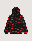 Sp5der Worldwide SEX AOP Sweatshirt Black Red