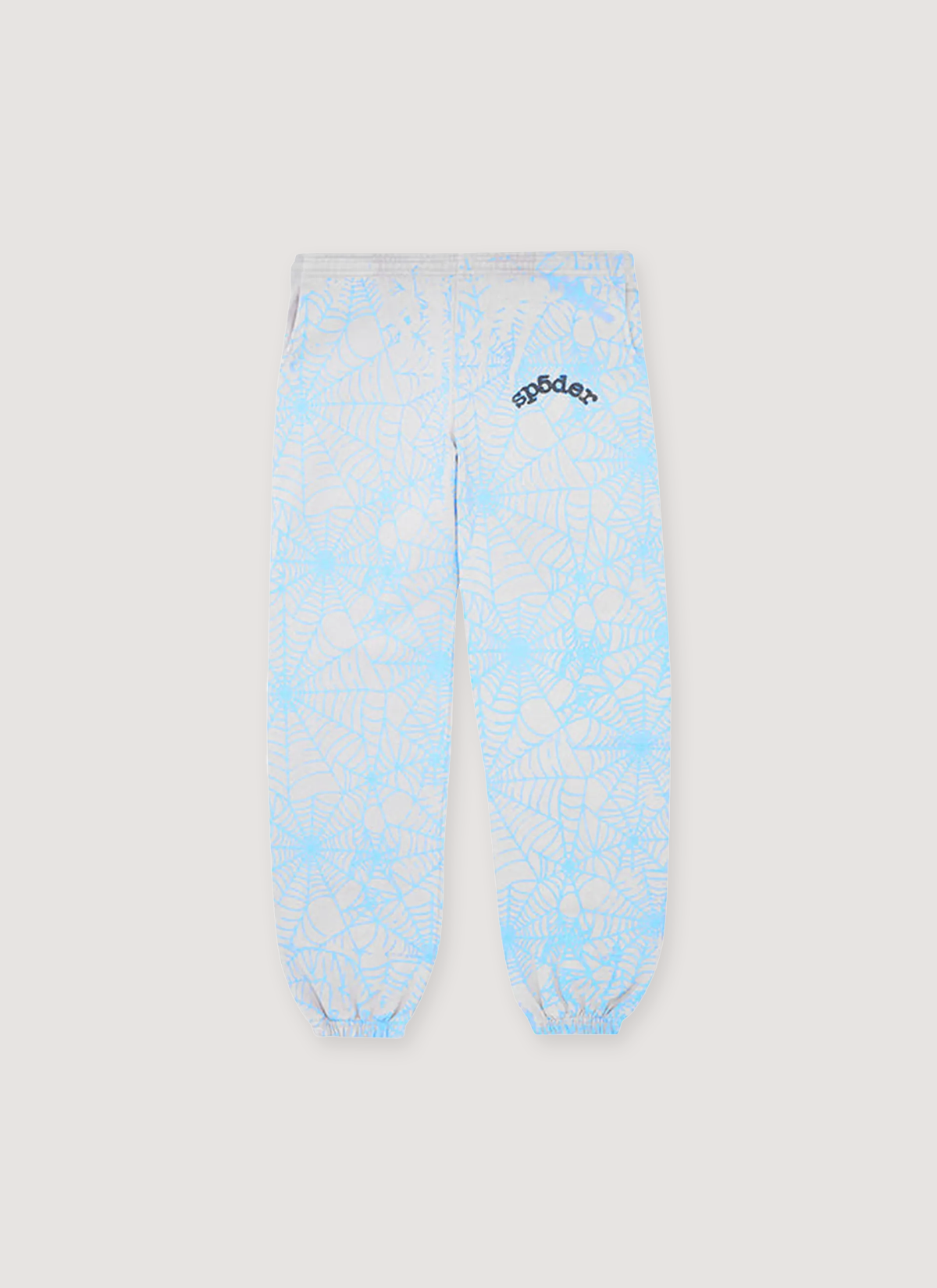 Sp5der Worldwide AOP Sweatpants Grey Blue