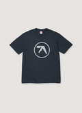 Supreme Aphex Twin Ambient Works Tee Navy with white logo, front view Supreme Aphex Twin Ambient Works Tee - Image 4 | Authenticated at Pieces Los Angeles