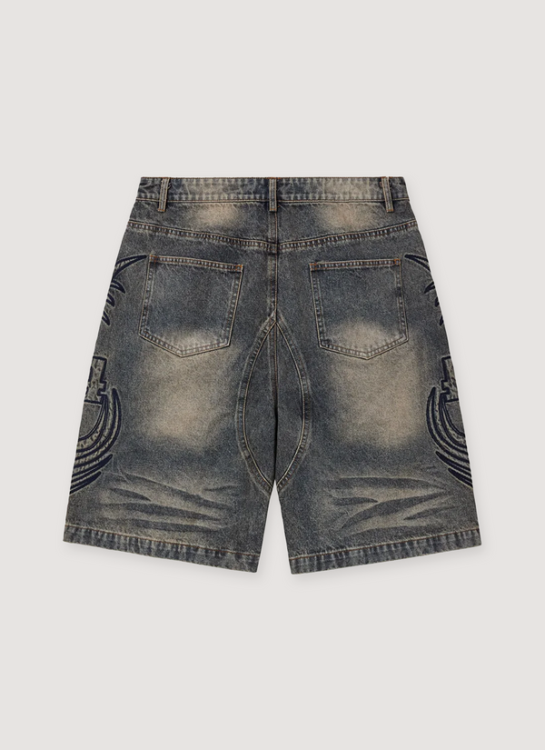 Vale Forever Armour Jorts Indigo alternate view - Shop at Pieces Los Angeles