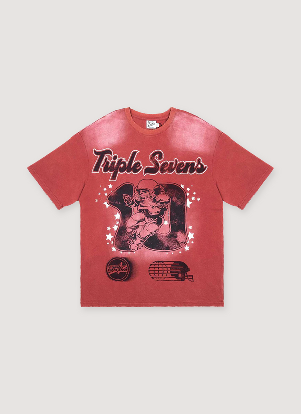Triple Sevens All Star Football Tee Red All Star Football Tee Red - Authenticated T-shirts | Pieces Los Angeles