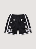 Supreme All Star Basketball shorts black and white front view Supreme All Star Basketball Short - Image 2 | Authenticated at Pieces Los Angeles
