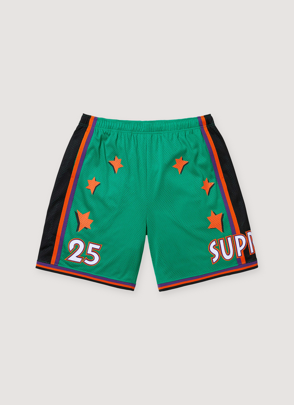 Supreme All Star Basketball shorts green front view All Star Basketball Short - Authenticated Shorts | Pieces Los Angeles