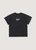 Gallery Dept Distressed ATK Tee Shirt Washed Black with vintage white text, back view Gallery Dept. Distressed ATK Tee Washed Black - Image 2 | Authenticated at Pieces Los Angeles