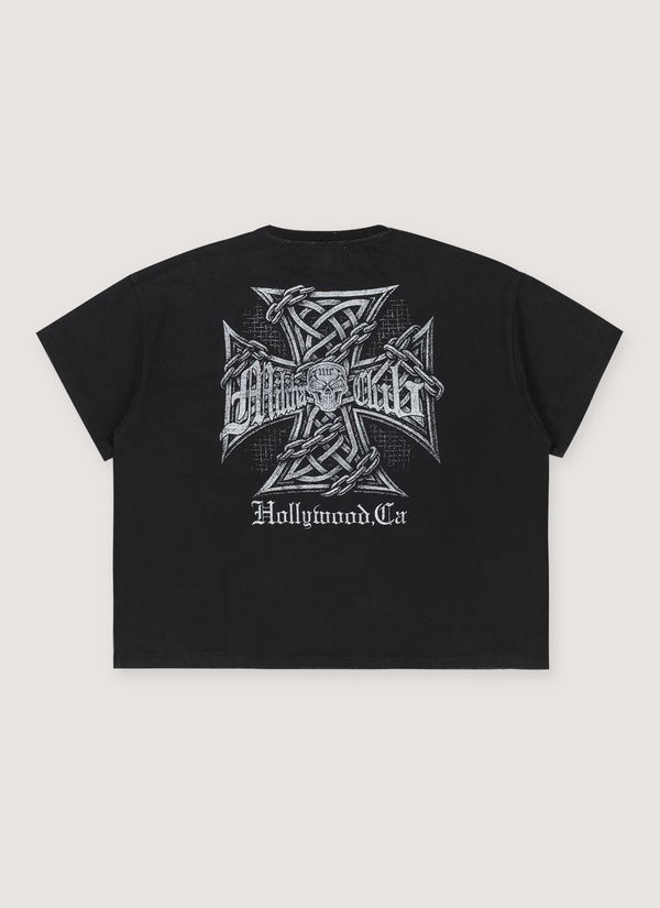Awaited Militia Tee Vintage Black Awaited Militia Tee Vintage Black - Authenticated T-shirts | Pieces Los Angeles