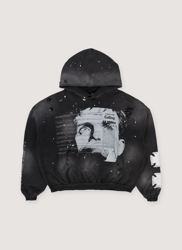 Awaited Militia Enlistment Sweatshirt Washed Black Enlistment Hoodie Black - Authenticated Sweatshirts | Pieces Los Angeles