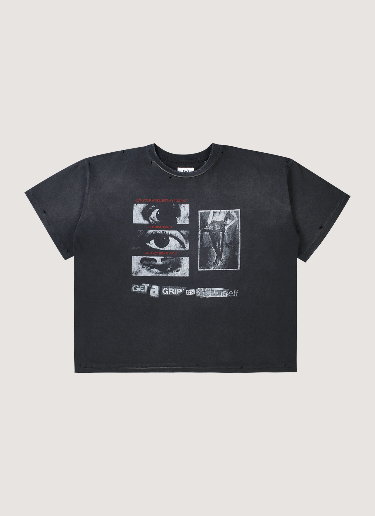 Awaited Militia Get a Grip Tee Vintage Black