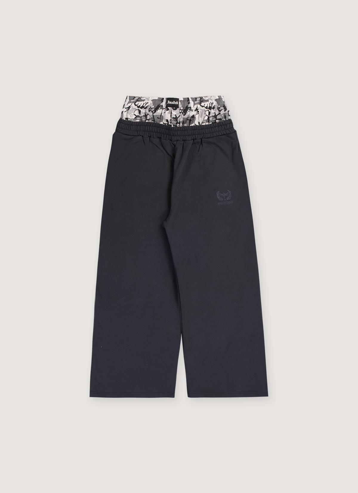 Awaited Militia Snow Camo Sweatpants Black
