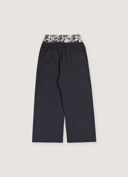Awaited Militia Snow Camo Sweatpants Black