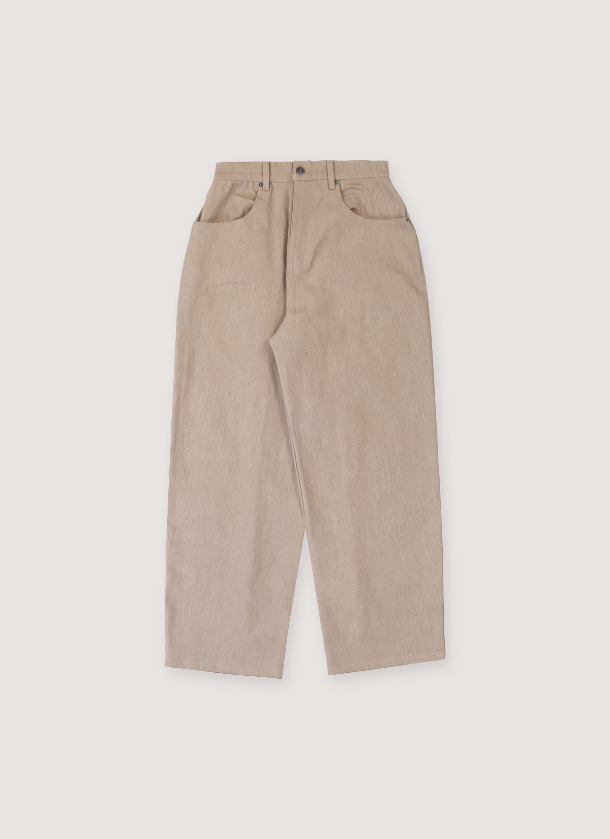 Pieces Back Pleated Trousers Dust