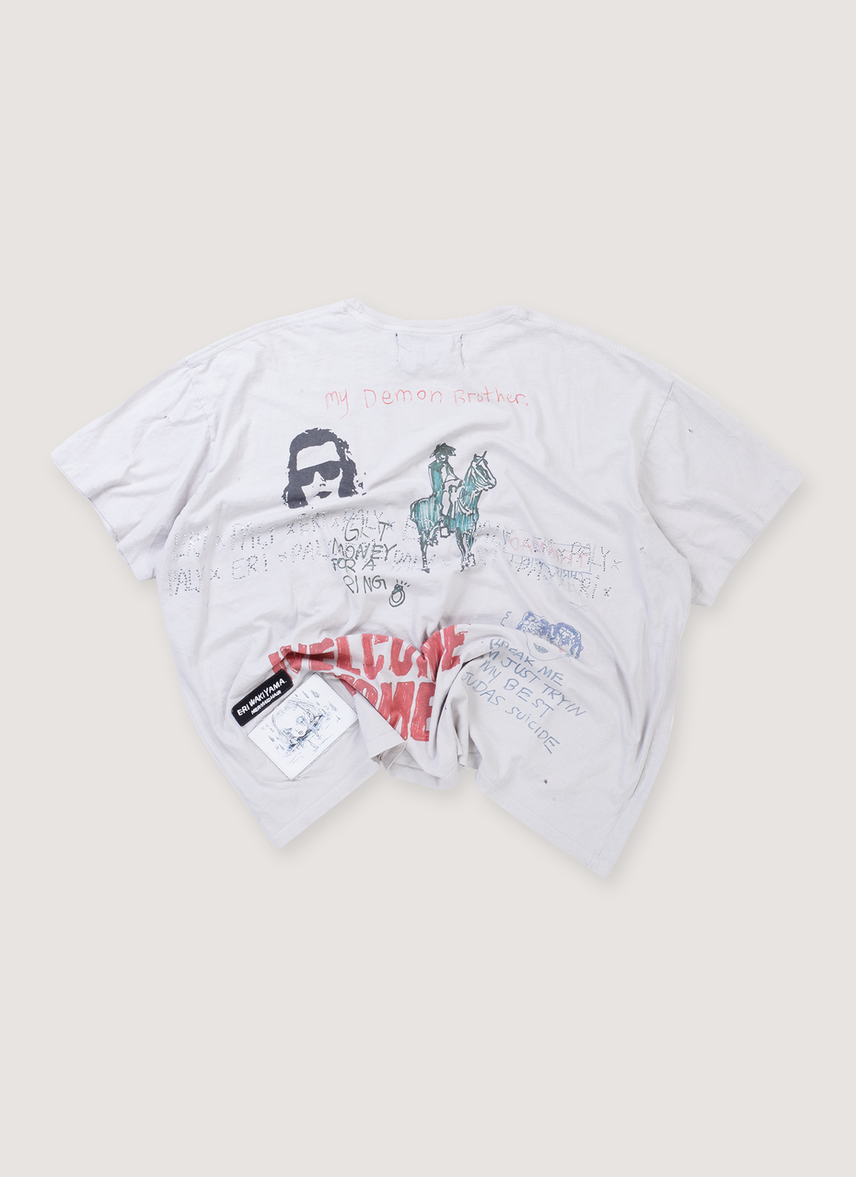 Paly Hollywood Eri Wakiyama Bad Luck Tee Ivory (Pre-Owned) Paly Hollywood Eri Wakiyama Bad Luck Tee Ivory (Pre-Owned) - Image 2 | Authenticated at Pieces Los Angeles