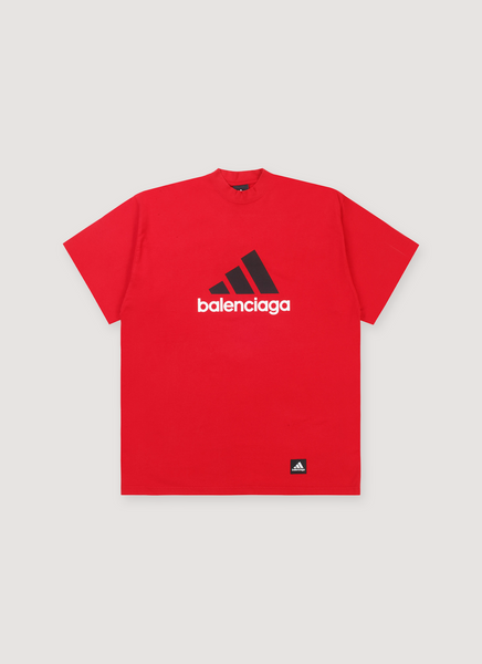 Balenciaga Adidas Oversized Tee Red – PIECES