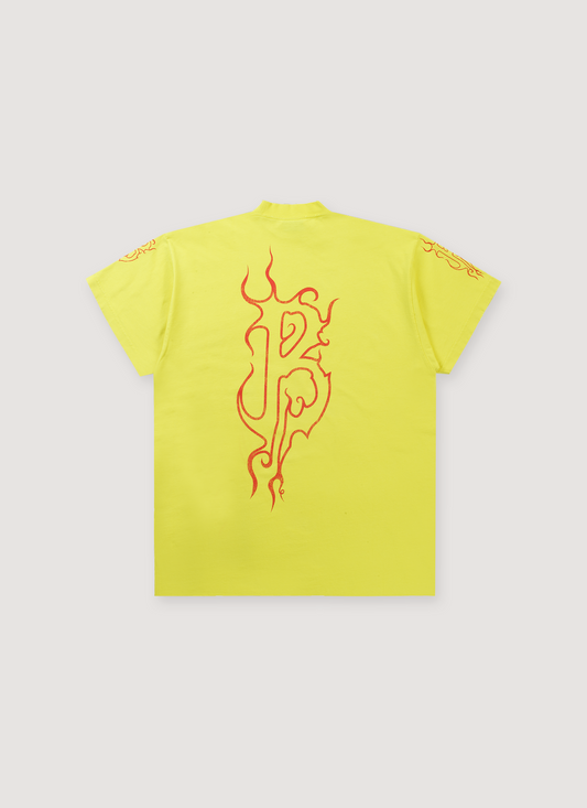 Balenciaga Darkwave Oversized Tee Yellow Red