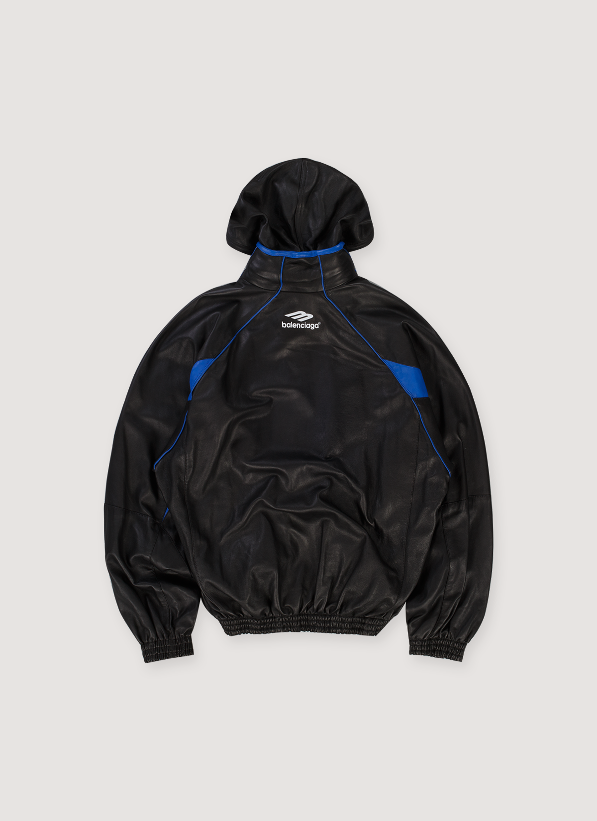 Balenciaga 3B Sports Icon Leather Track Jacket Black (Pre-Owned) Balenciaga 3B Sports Icon Leather Track Jacket Black (Pre-Owned) - Image 2 | Authenticated at Pieces Los Angeles
