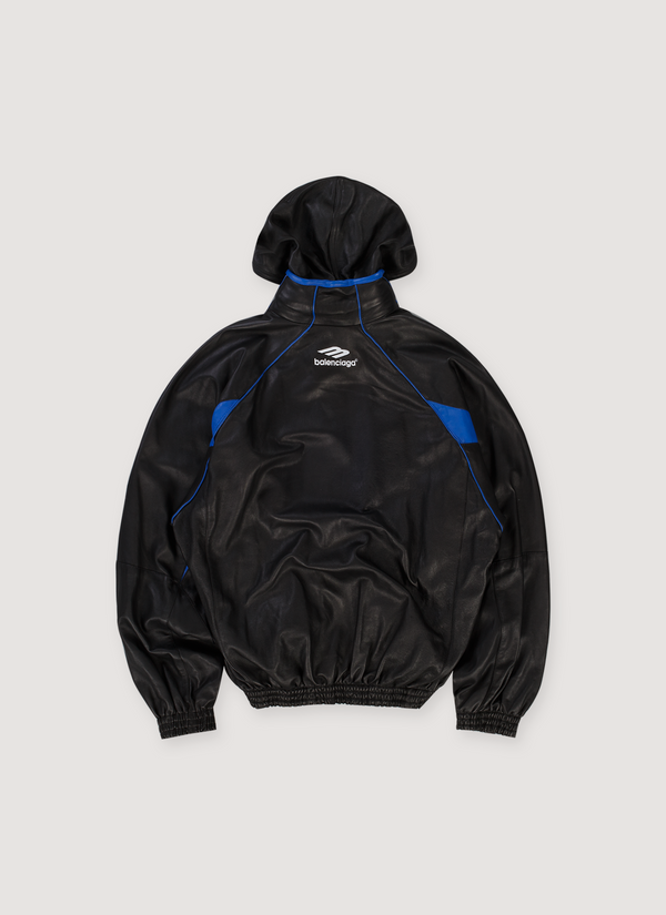Balenciaga Balenciaga 3B Sports Icon Leather Track Jacket Black (Pre-Owned) alternate view - Shop at Pieces Los Angeles