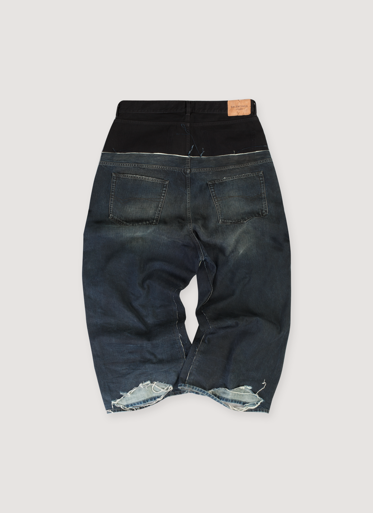 Balenciaga Baggy Cut Up Jeans Indigo Black (Pre-Owned) Balenciaga Baggy Cut Up Jeans Indigo Black (Pre-Owned) - Image 2 | Authenticated at Pieces Los Angeles