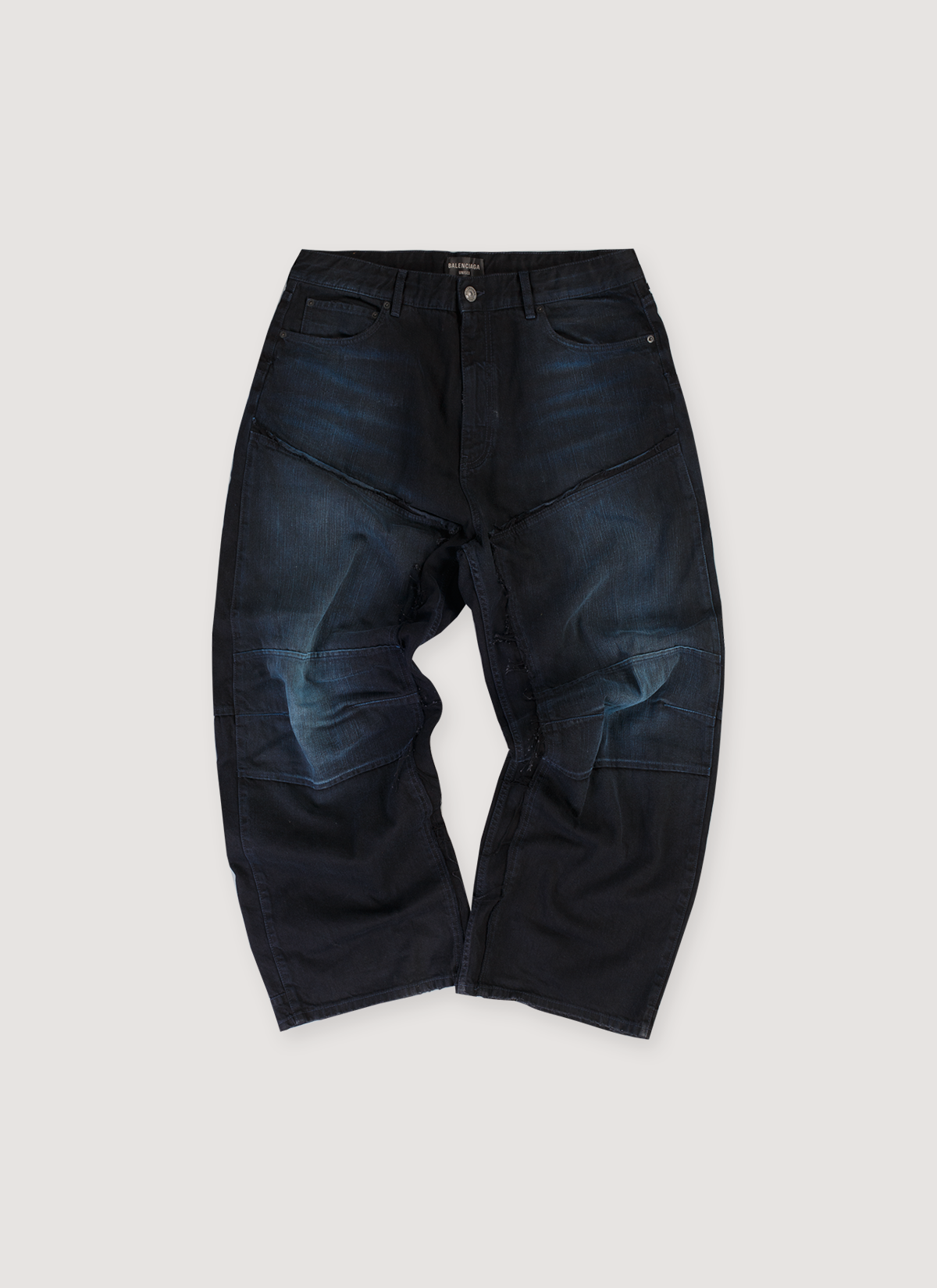 Balenciage Overdyed Double Knee Pants Washed Indigo (Pre-Owned)