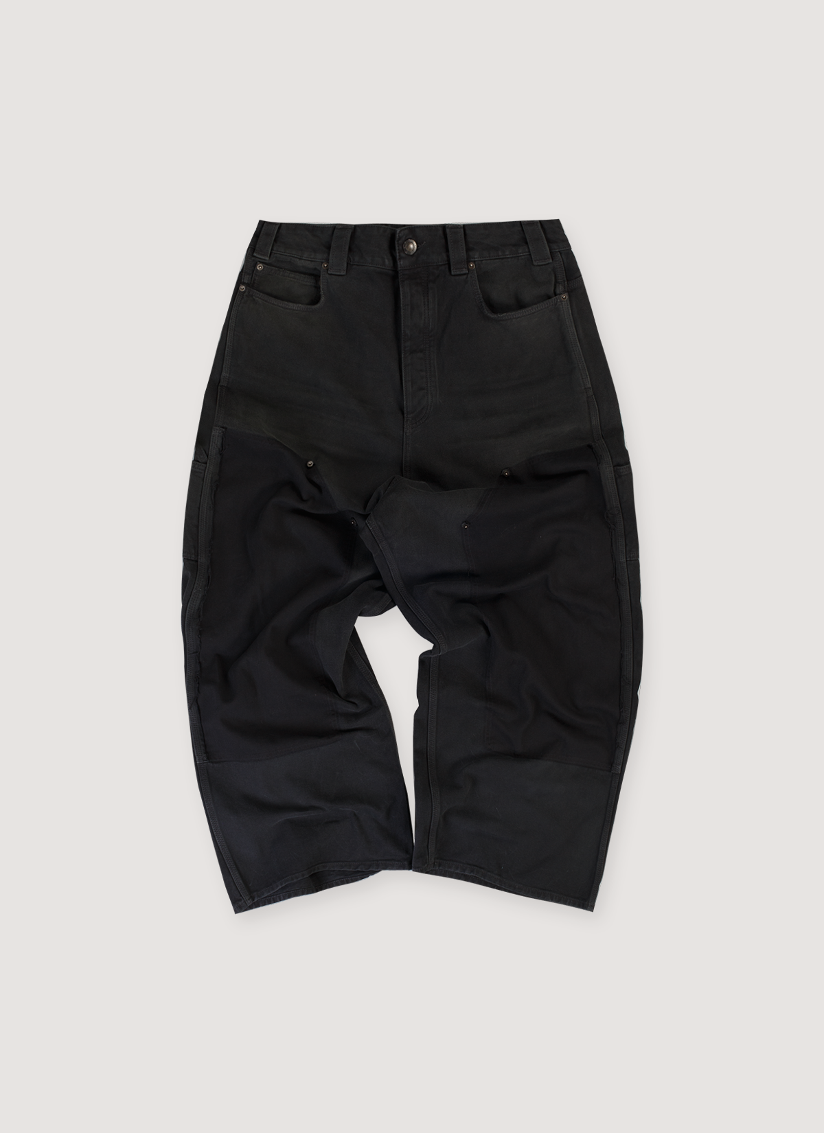 Balenciaga Ripped Off Baggy Double Knee Carpenters Black (Pre-Owned)