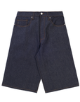 Basketcase Gallery Breacher Denim Shorts Indigo Cheetah