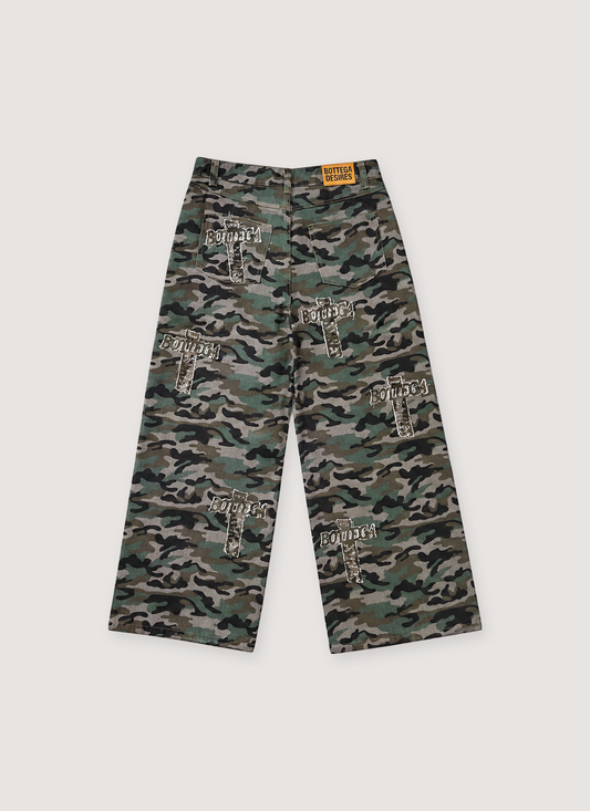 Bottega Desires Holy Grail Denim Pants Camo