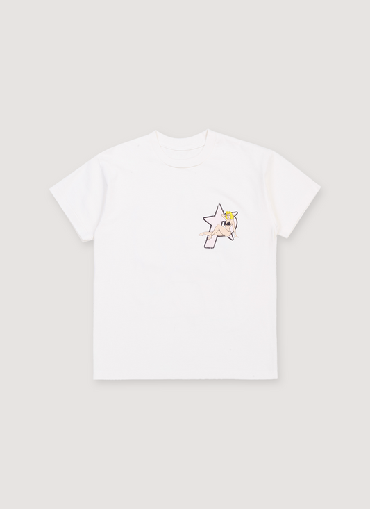 Pieces Beach Bum P Star Tee White