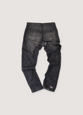 Undercover But Beautiful II 60 Denim Jeans Black (Pre-Owned) distressed throughout with sashiko repair, patch details, back view Undercover But Beautiful II 60 Denim Black (Pre-Owned) - Image 2 | Authenticated at Pieces Los Angeles