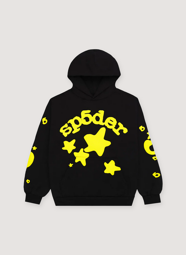 Sp5der Worldwide Beluga Sweatshirt Black Yellow Beluga Sweatshirt Black Yellow - Authenticated Sweatshirts | Pieces Los Angeles