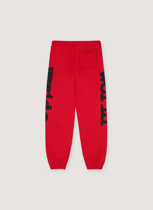 Sp5der Worldwide Beluga Sweatpants Red