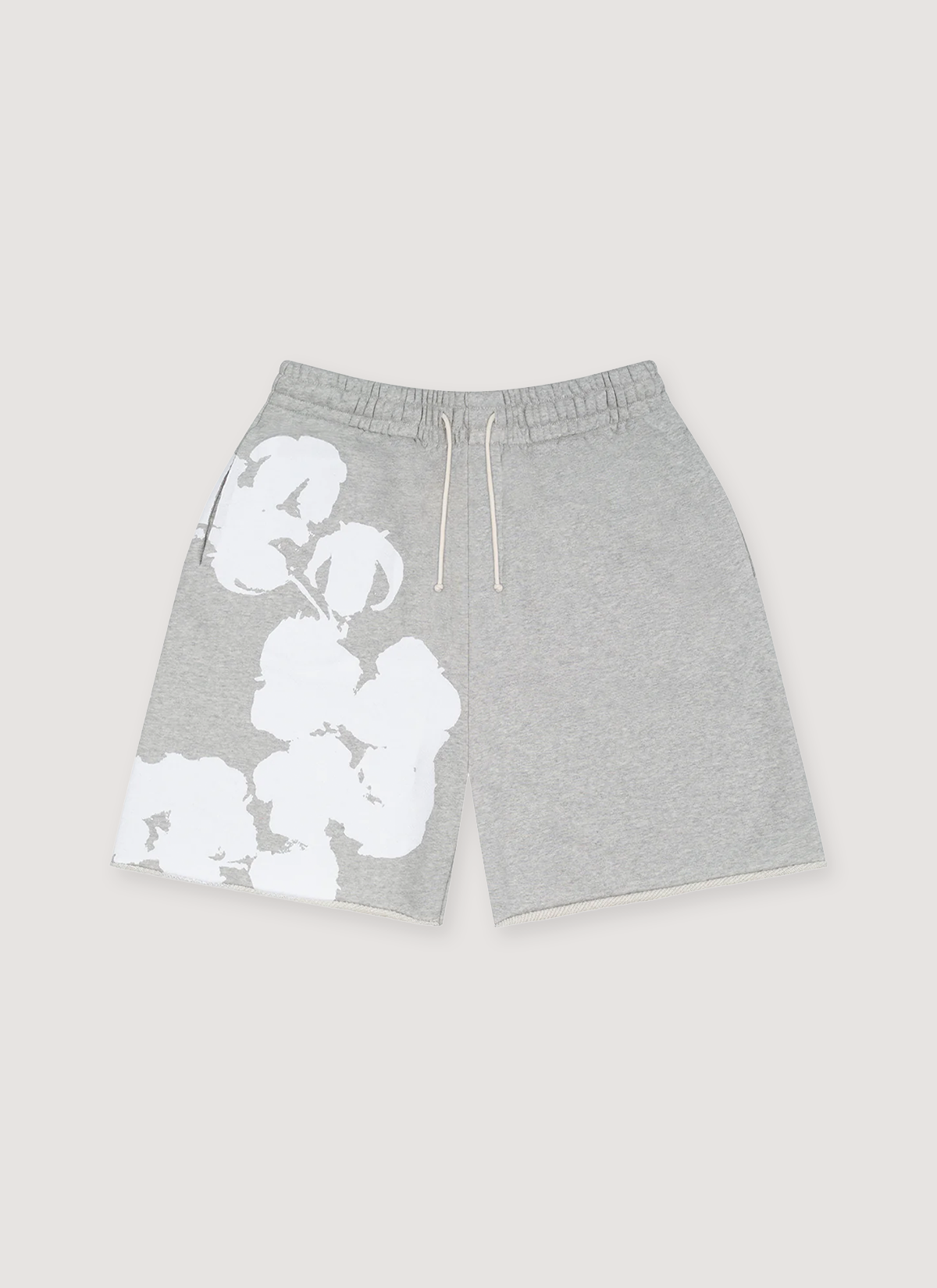 Denim Tears Biggie Cotton Wreath Sweatshorts Heather Grey