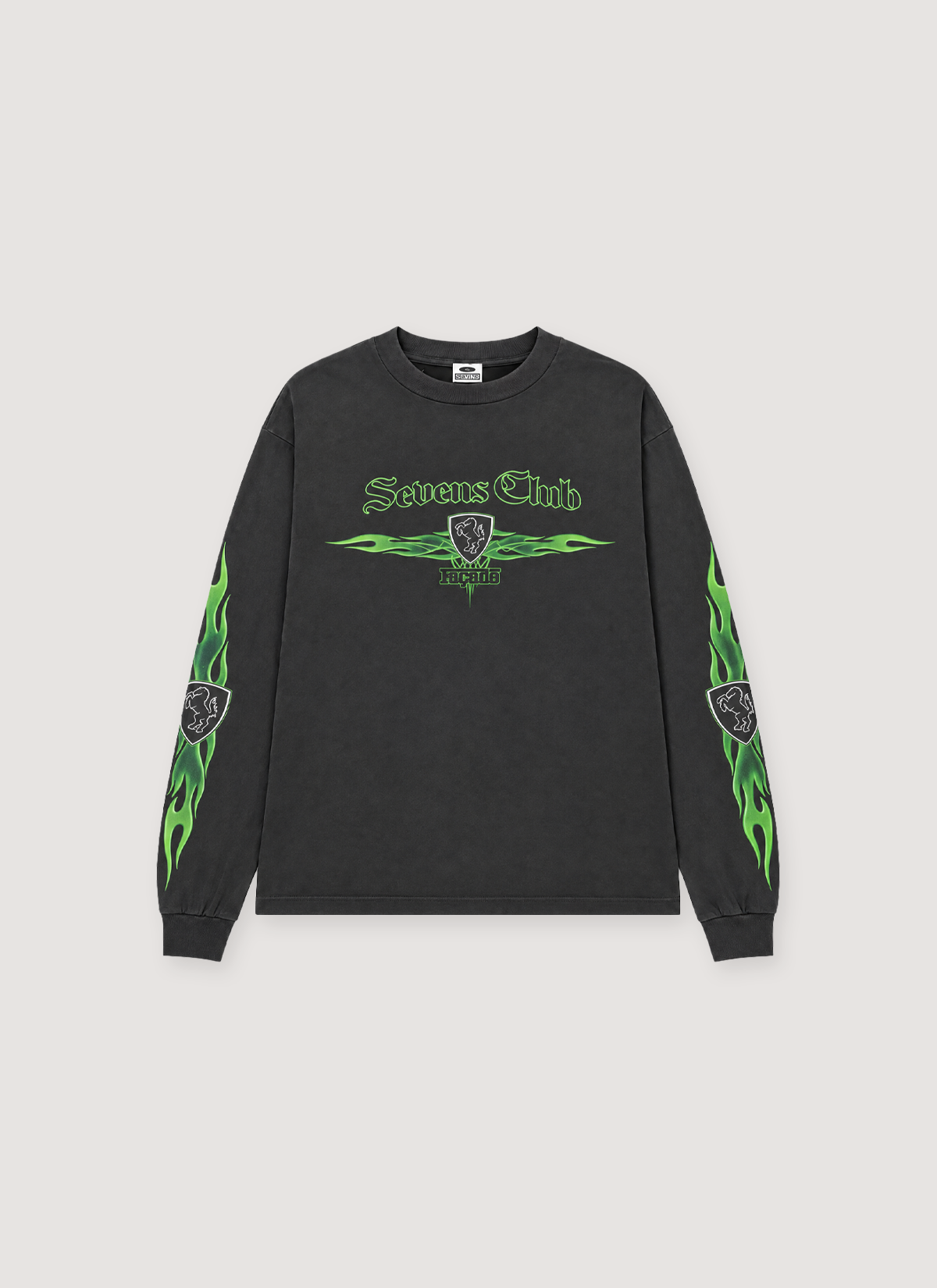 Triple Sevens Biker Longsleeve Vintage Black