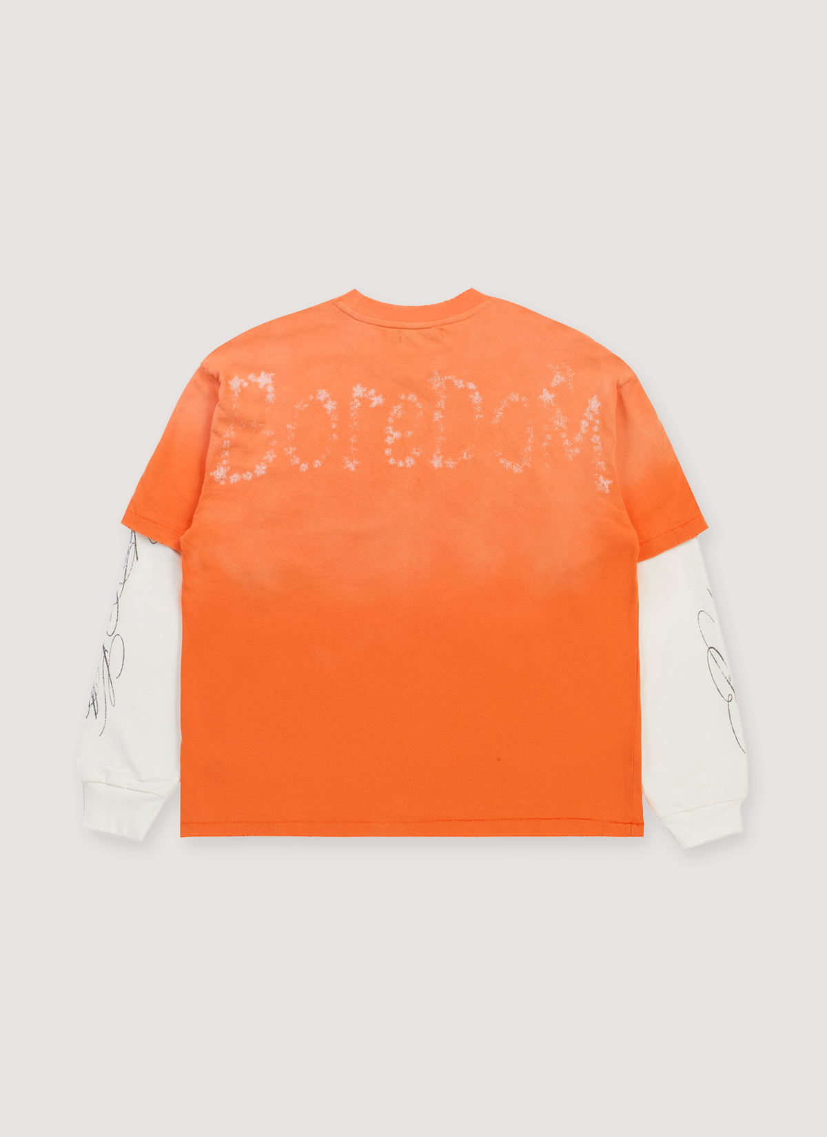 Boredom Kills Purpose Double Tee Orange Boredom Kills Purpose Double Tee Orange - Image 2 | Authenticated at Pieces Los Angeles