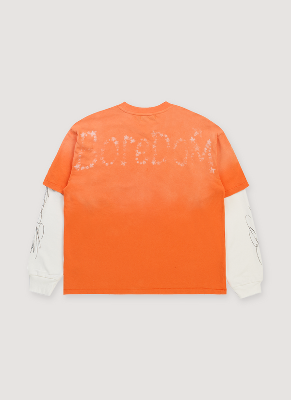 Boredom Kills Purpose Double Tee Orange alternate view - Shop at Pieces Los Angeles