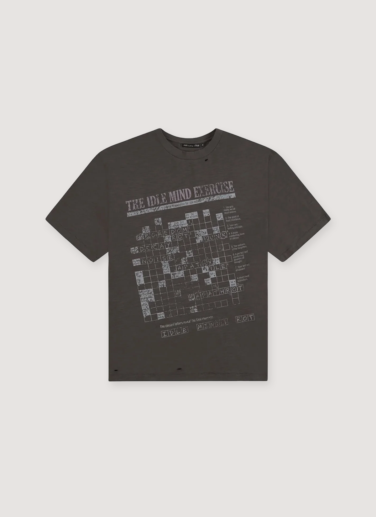 Boredom Kills Scramble Tee Vintage Black Boredom Kills Scramble Tee Vintage Black - Image 1 | Authenticated at Pieces Los Angeles
