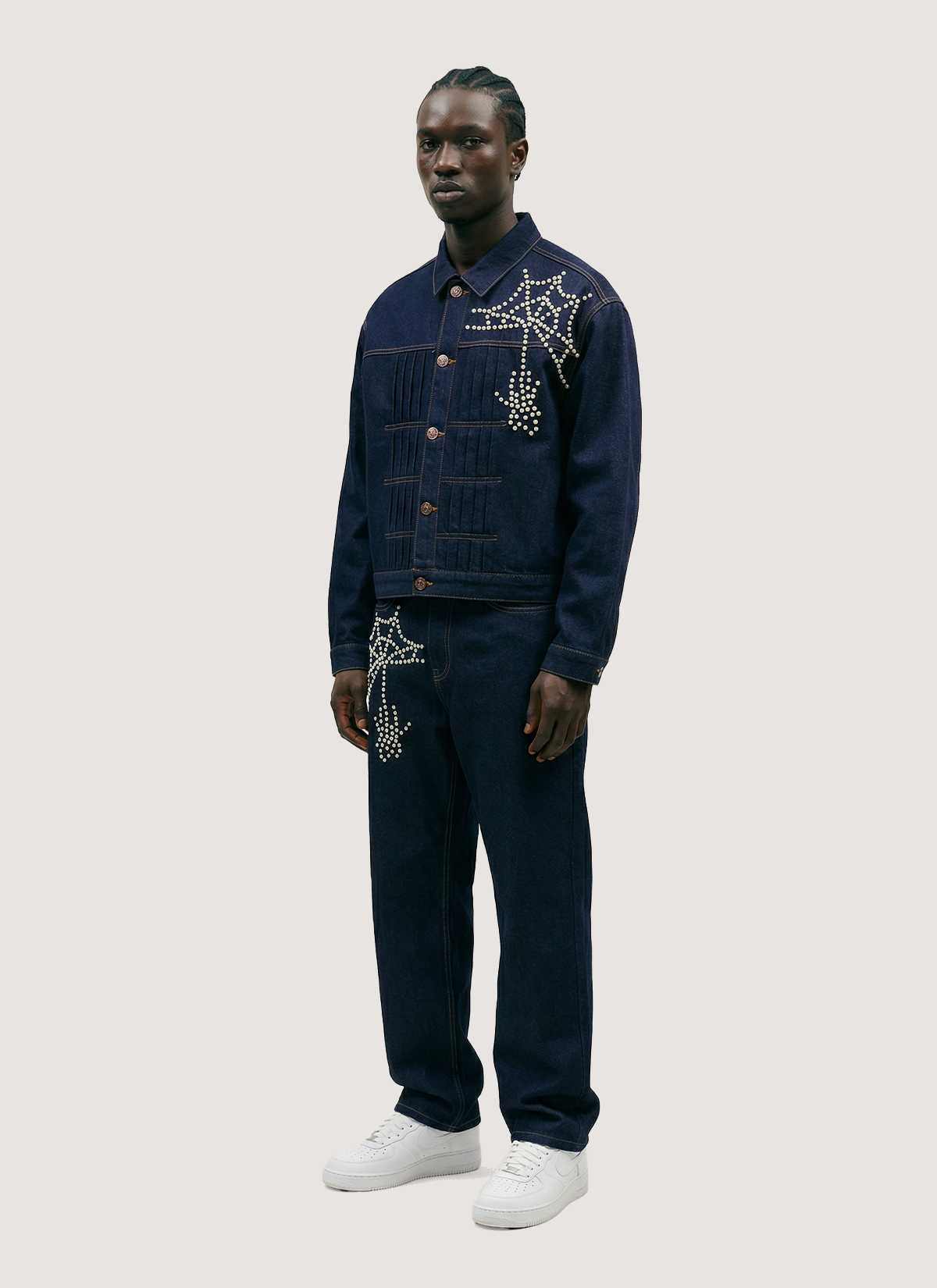 Boredom Kills Spider Denim Jeans Raw Indigo