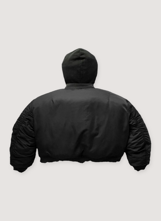 Hooded Bomber Black