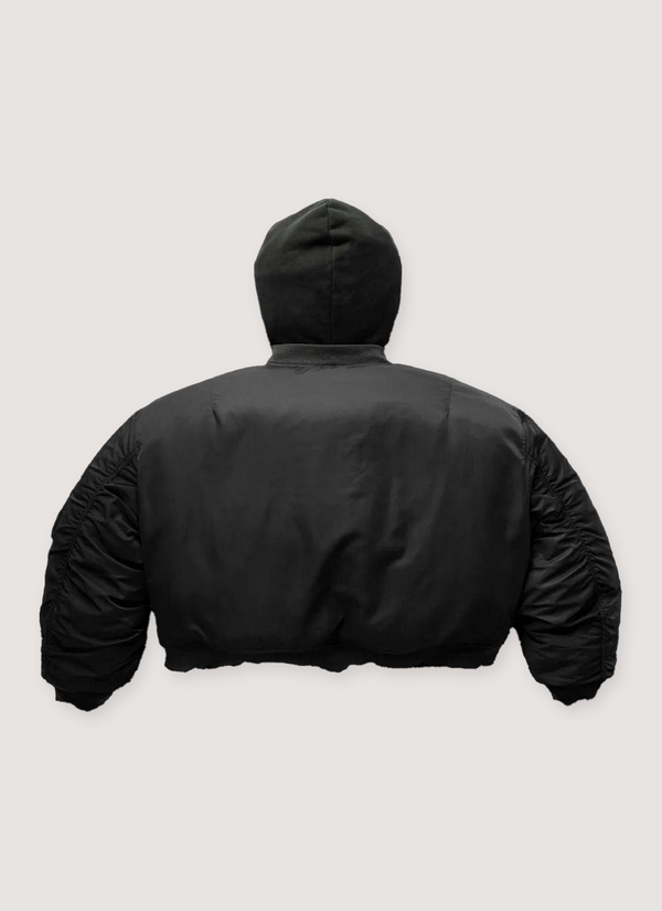 GV Gallery Hooded Bomber Black alternate view - Shop at Pieces Los Angeles