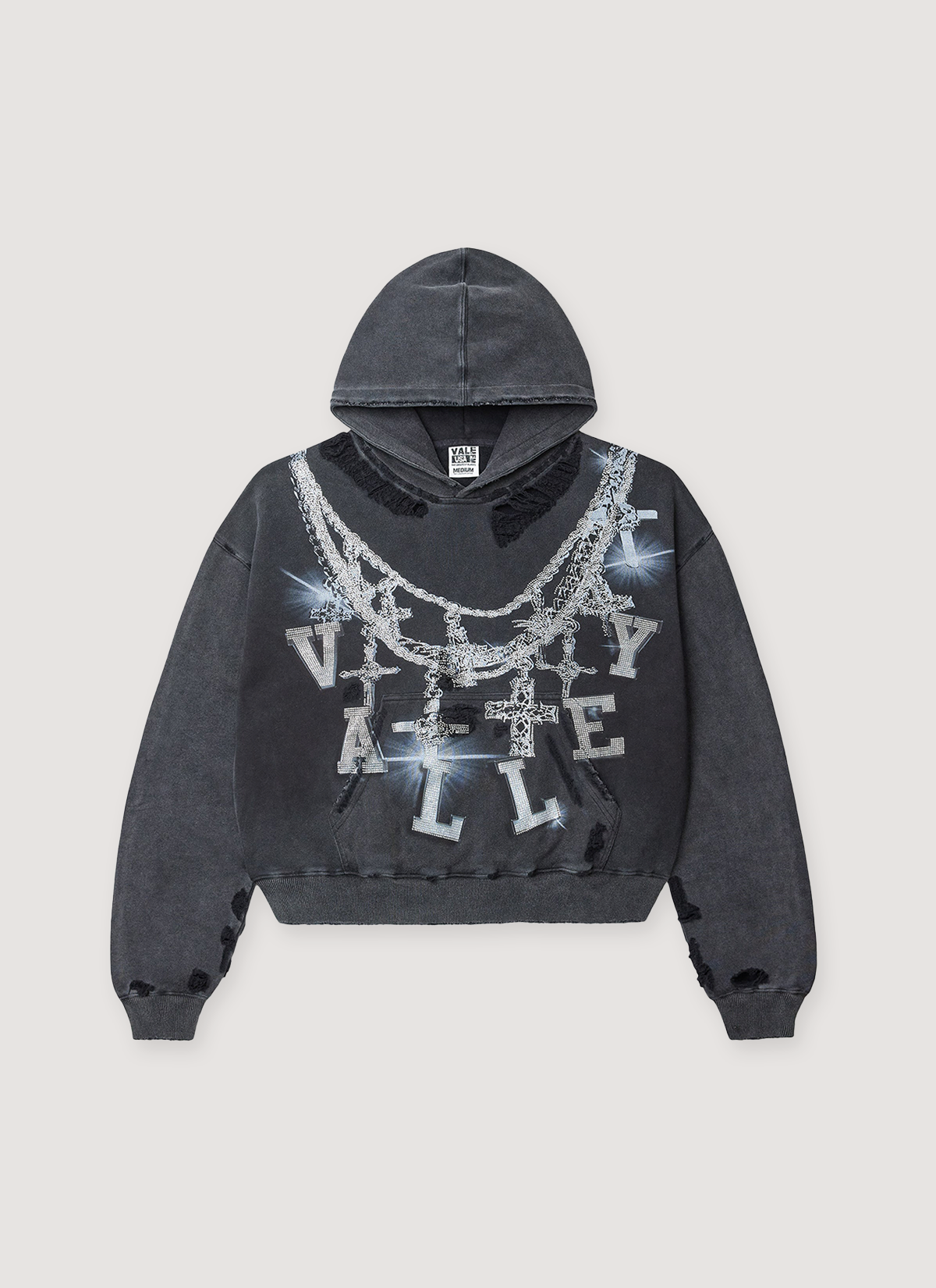 Vale Forever Bling Big Chain Sweatshirt Black