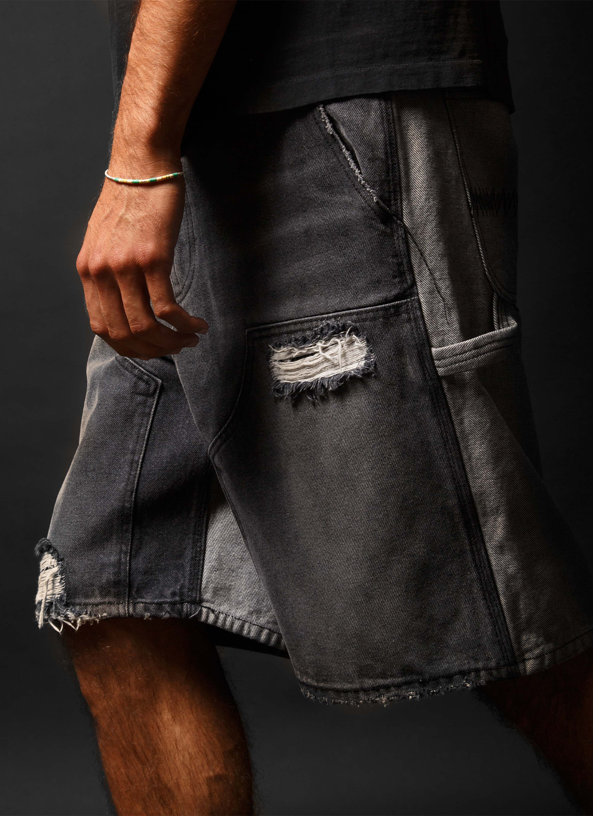 Pieces Harvey Split Carpenter Denim Shorts Pieces Harvey Split Carpenter Denim Shorts - Image 8 | Authenticated at Pieces Los Angeles