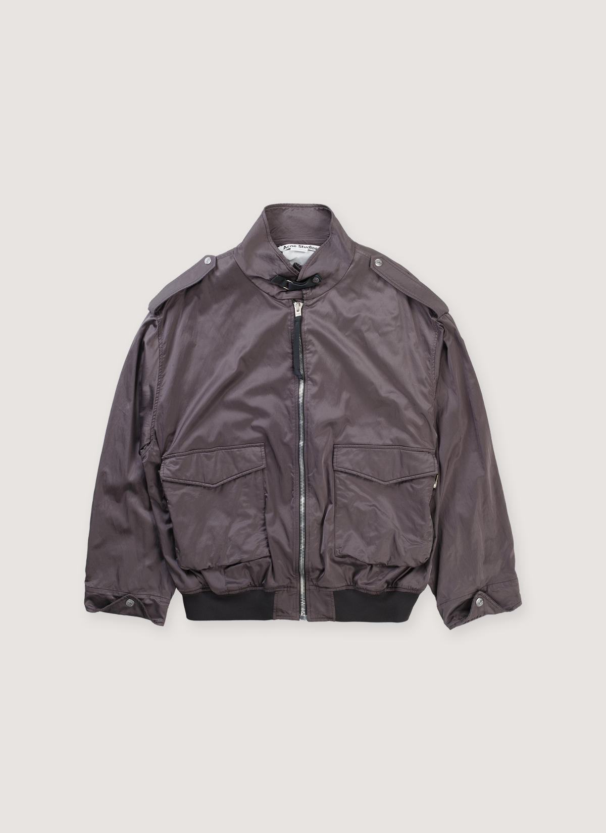 Acne Studios Satin Jacket Mid Grey